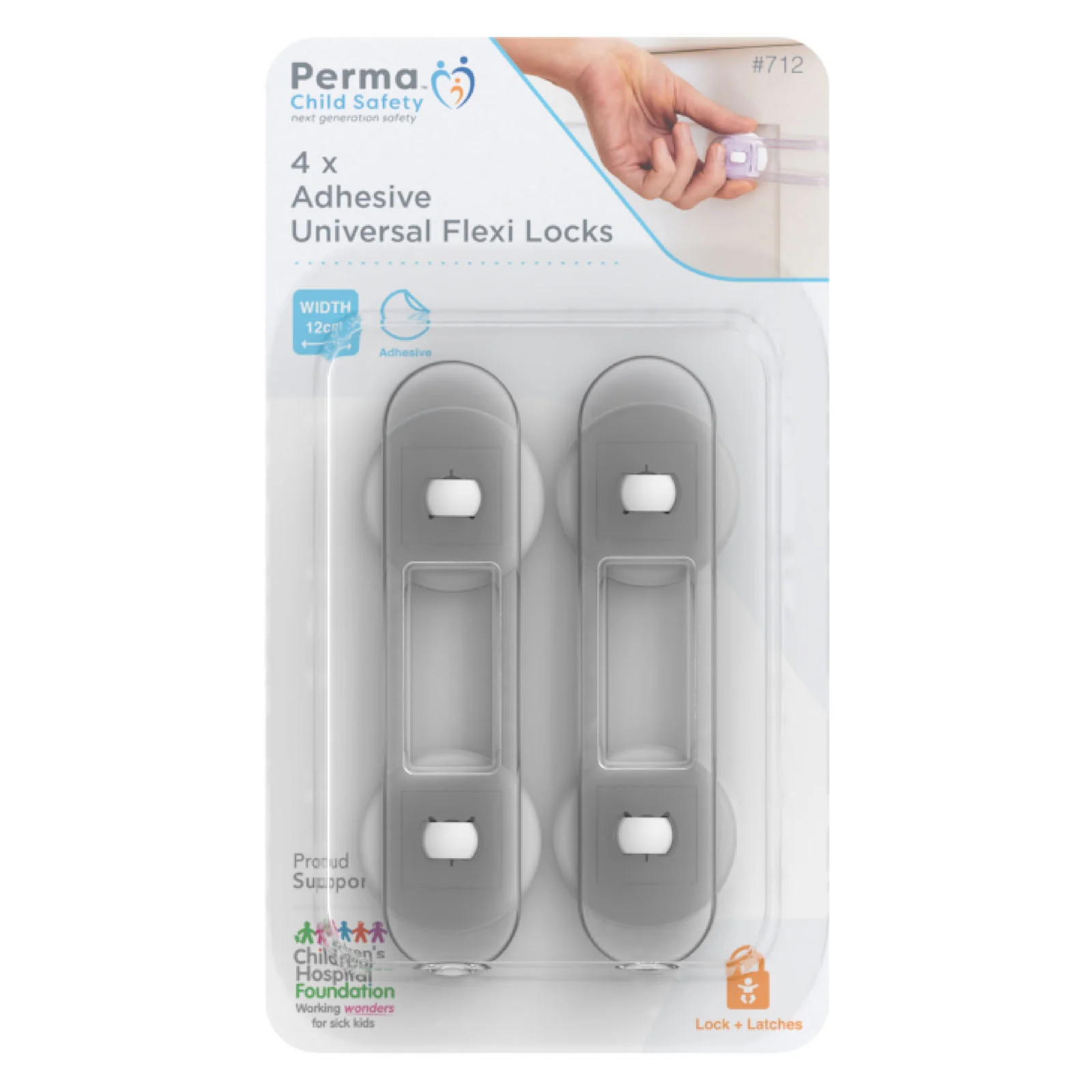 12cm Adhesive Universal Flexi Locks - Image 3