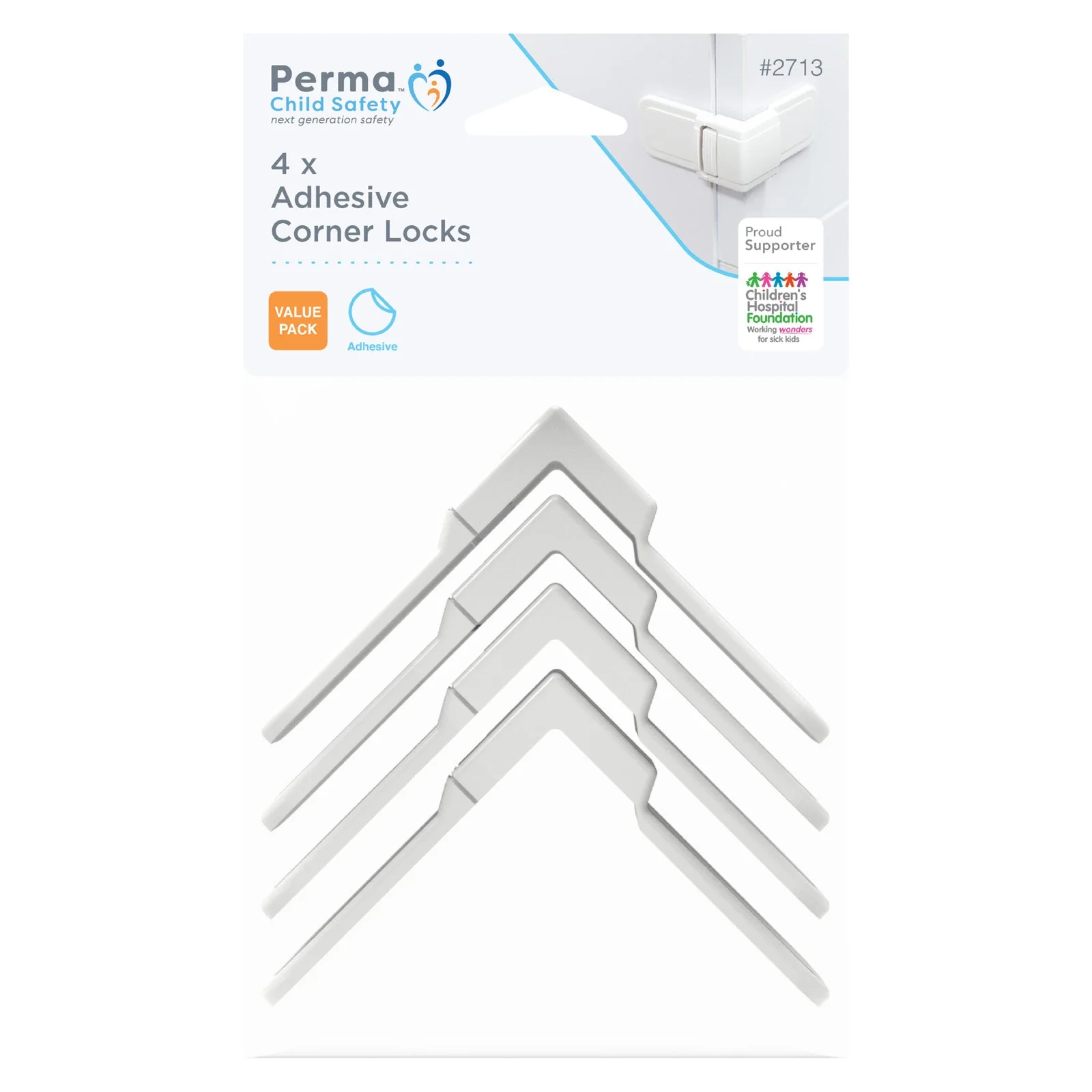 Adhesive Corner Drawer Locks - Image 4