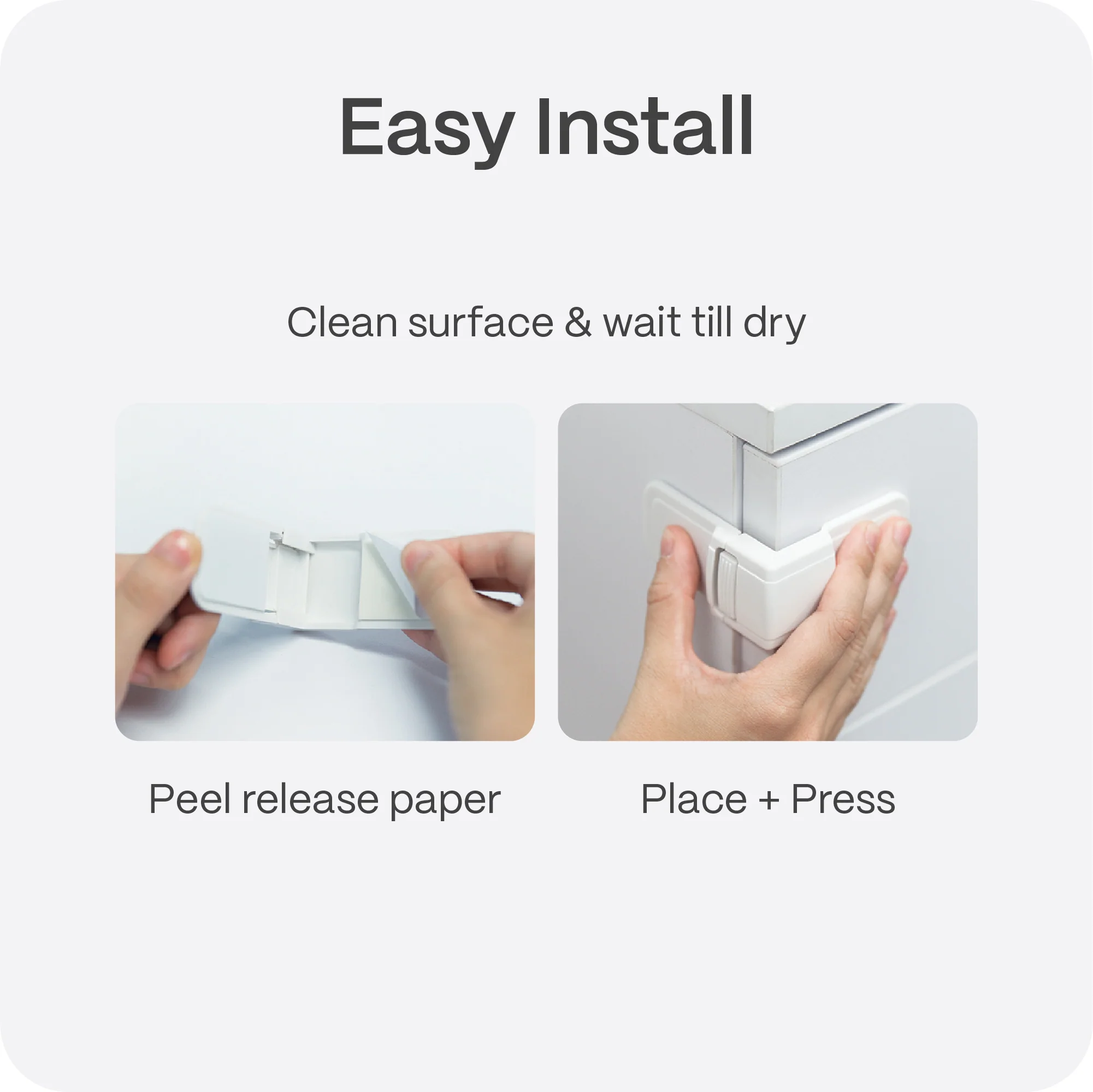 Adhesive Corner Drawer Locks - Image 6