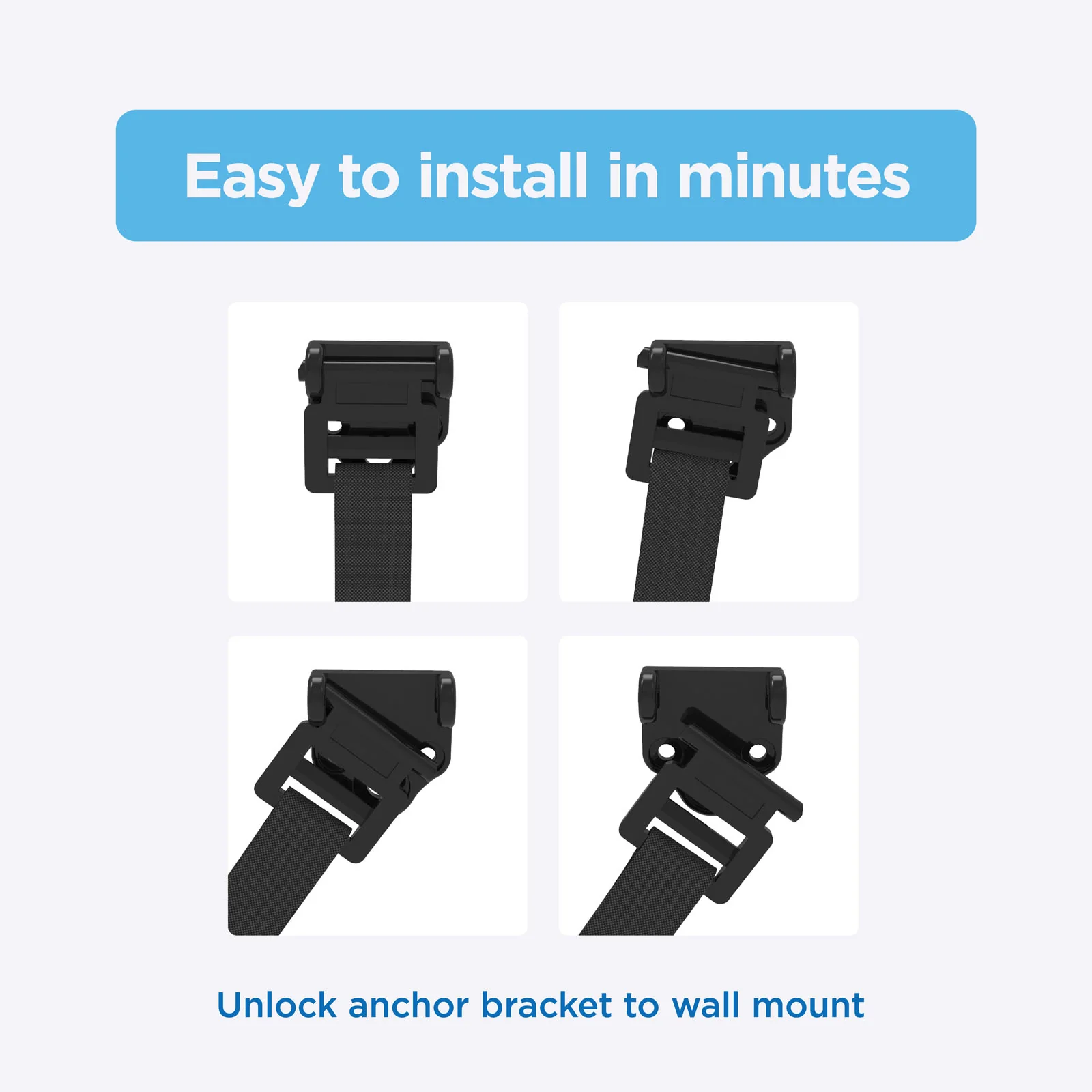 Adjustable Furniture & TV Anchors | Plastic Frame - Image 4