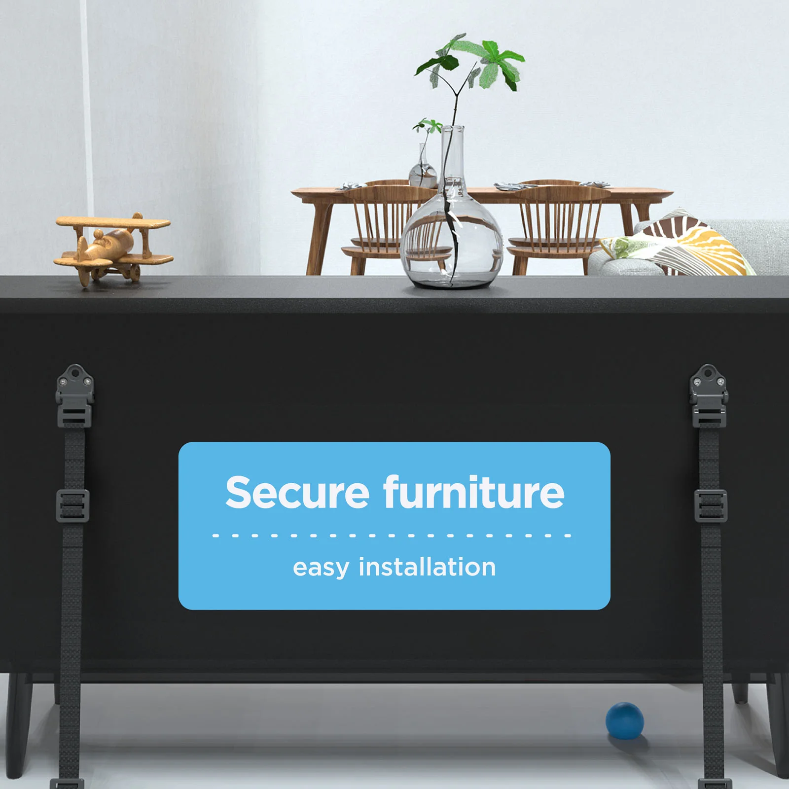 Adjustable Furniture & TV Anchors | Plastic Frame - Image 6