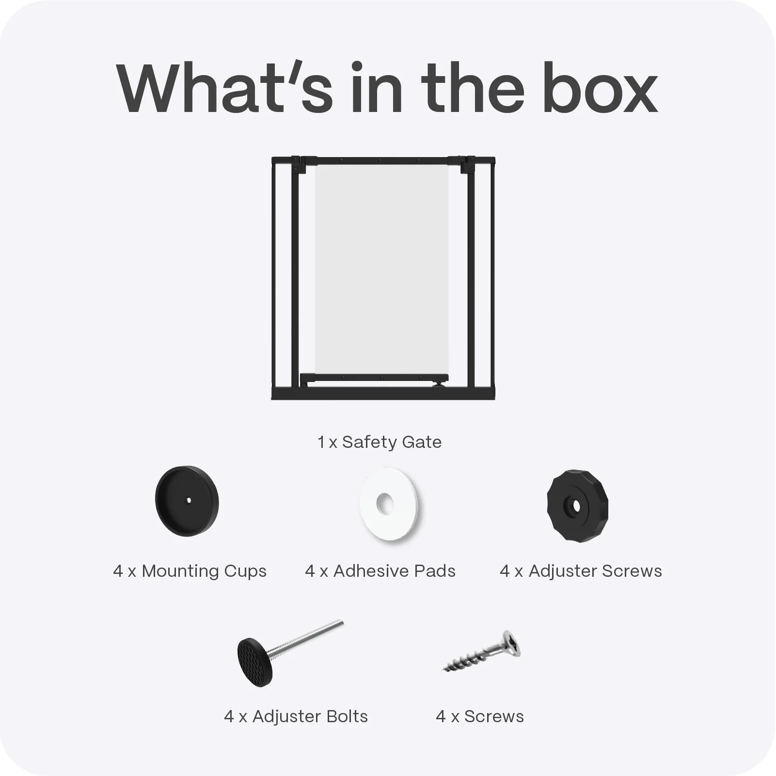 Clear Easy Fit Baby Gate | 0.82m W x 0.76m H - Image 10