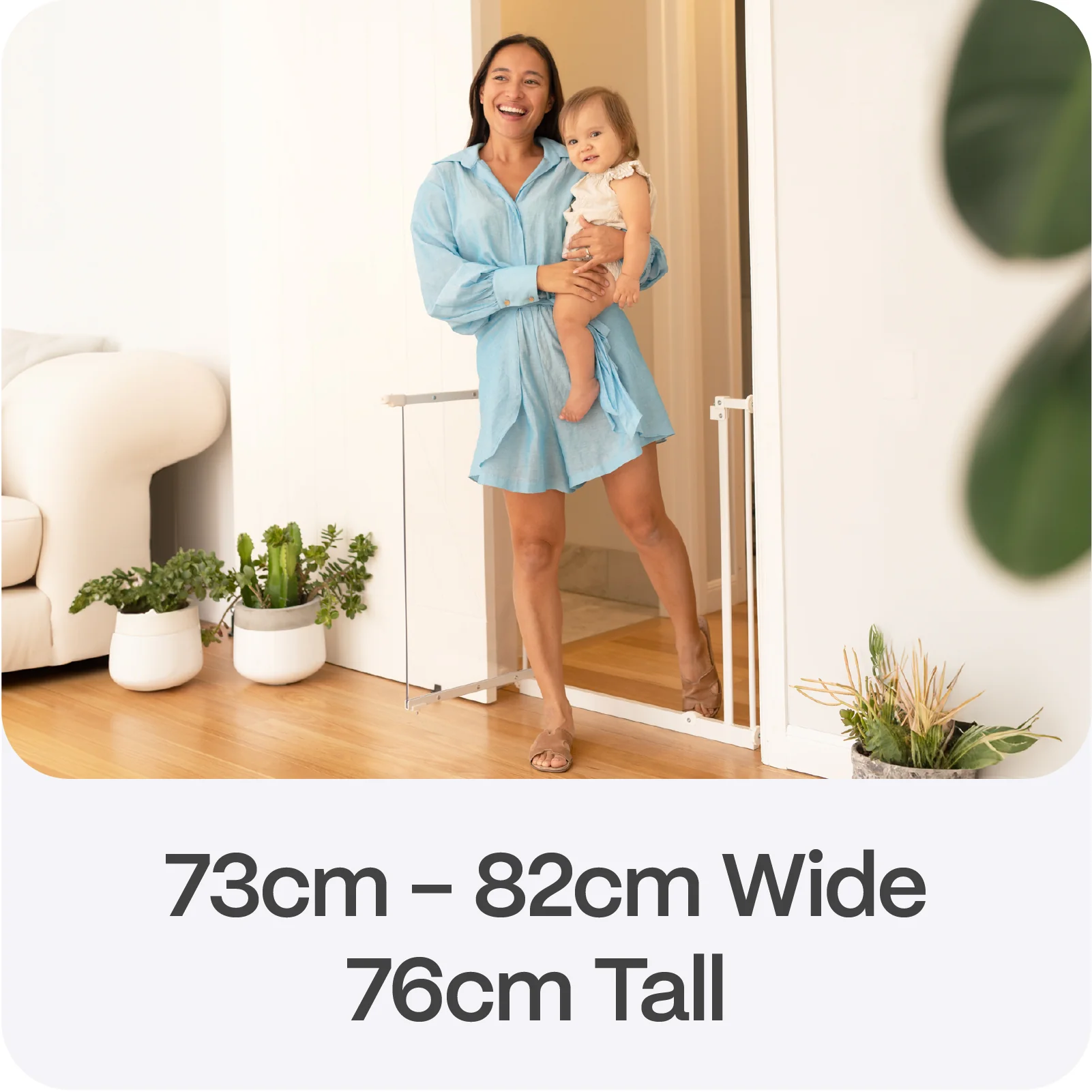 Clear Easy Fit Baby Gate | 0.82m W x 0.76m H - Image 5