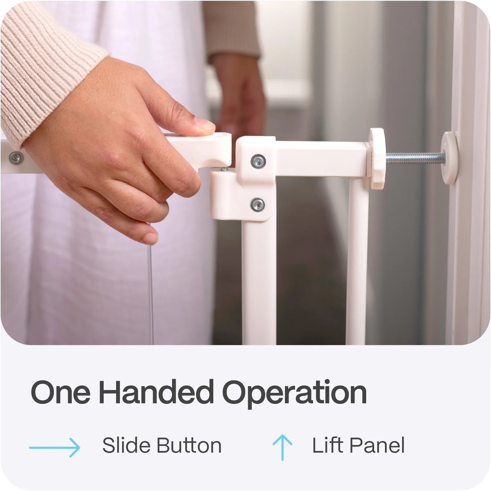 Clear Easy Fit Baby Gate | 0.82m W x 0.76m H - Image 7