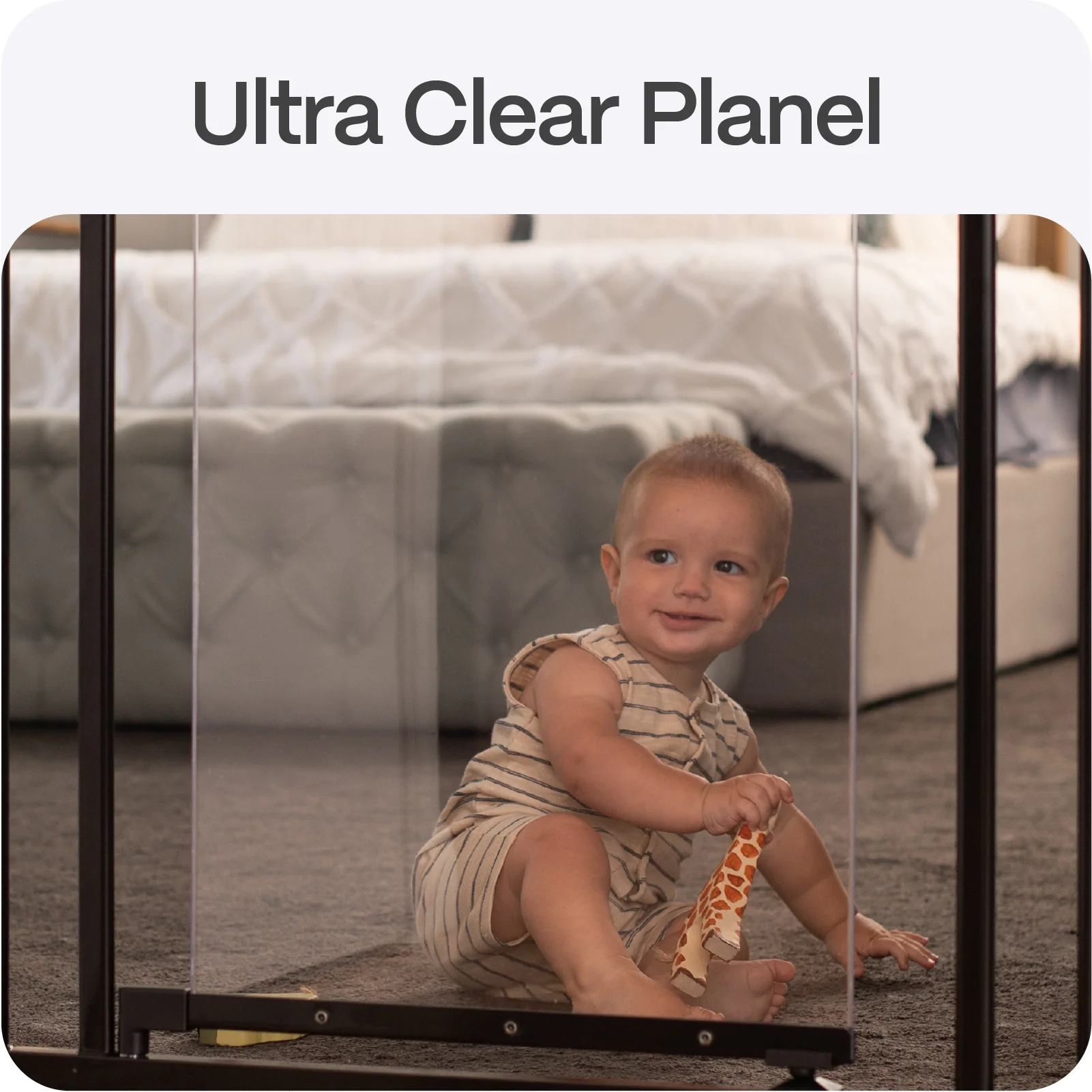 Clear Easy Fit Baby Gate | 0.82m W x 0.76m H - Image 8