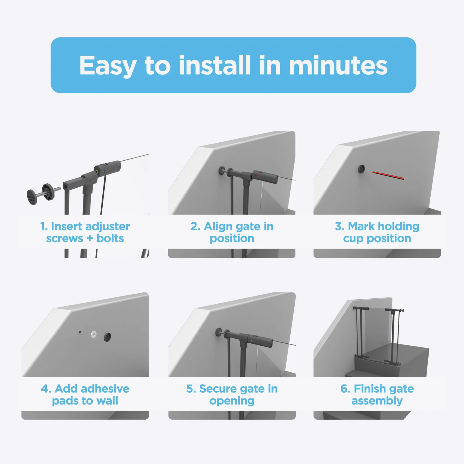 Clear Ultimate Safety Gate | 0.82m W x 0.76m H - Image 10