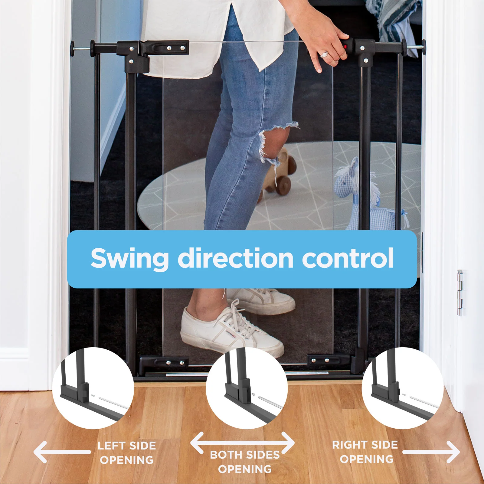 Clear Ultimate Safety Gate | 0.82m W x 0.76m H - Image 5