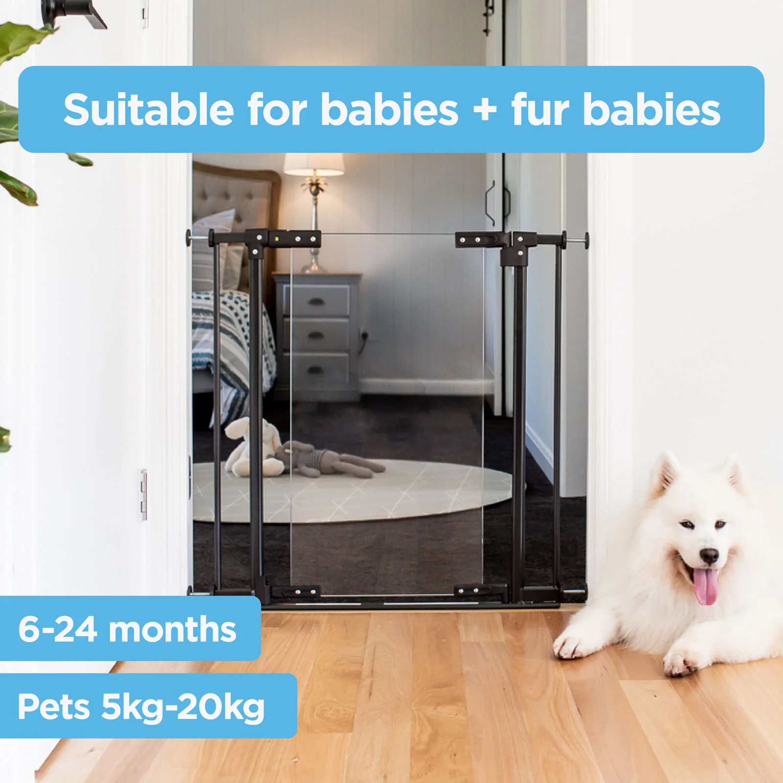 Clear Ultimate Safety Gate | 0.82m W x 0.76m H - Image 8