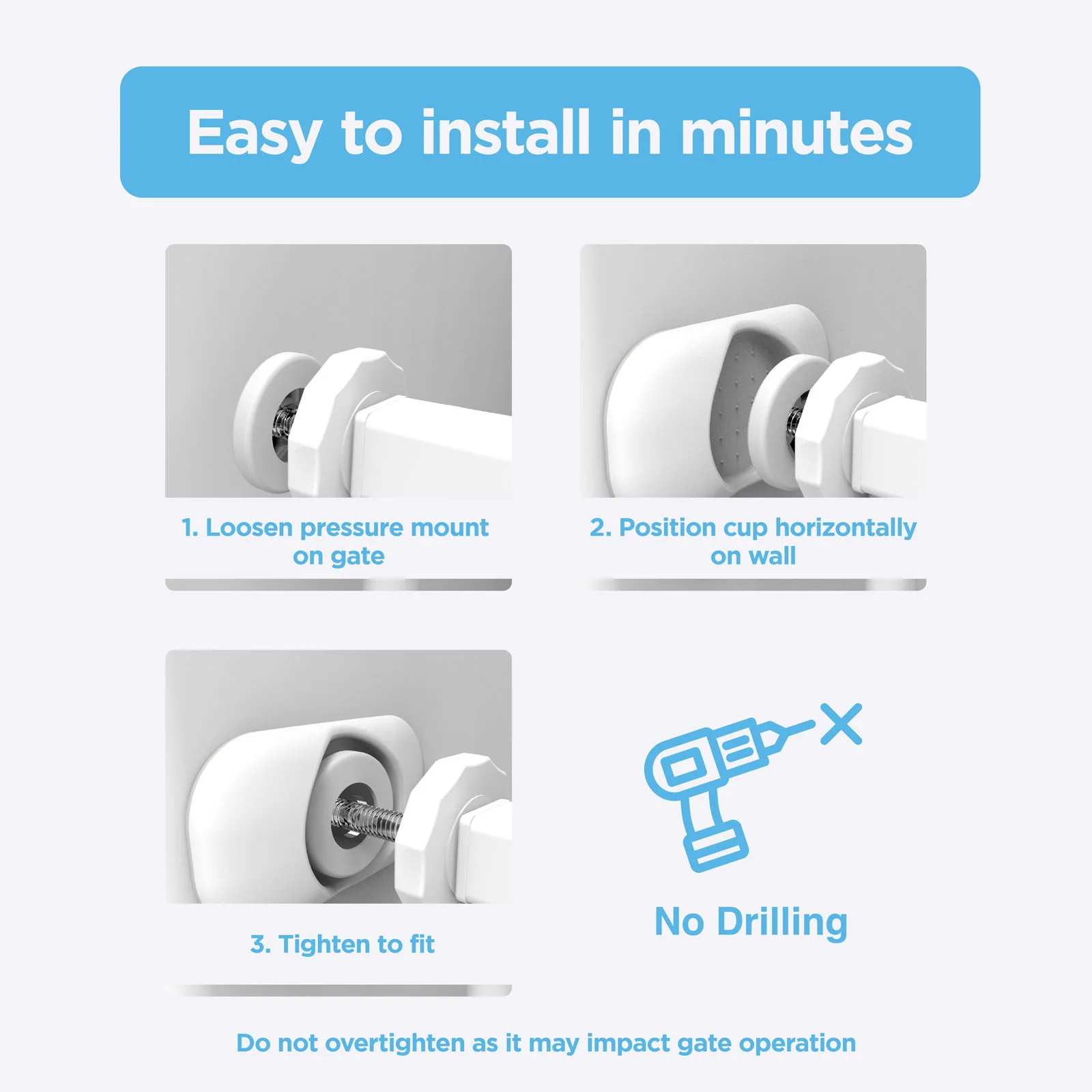 Pressure Mounted Gate Wall Protector - Image 3